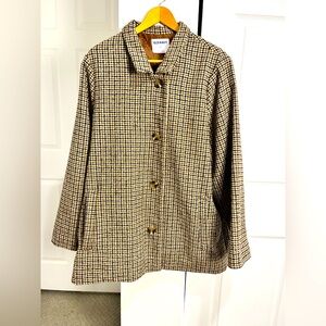 Old Navy Women’s Houndstooth Wool Blend Pea Jacket Size XL